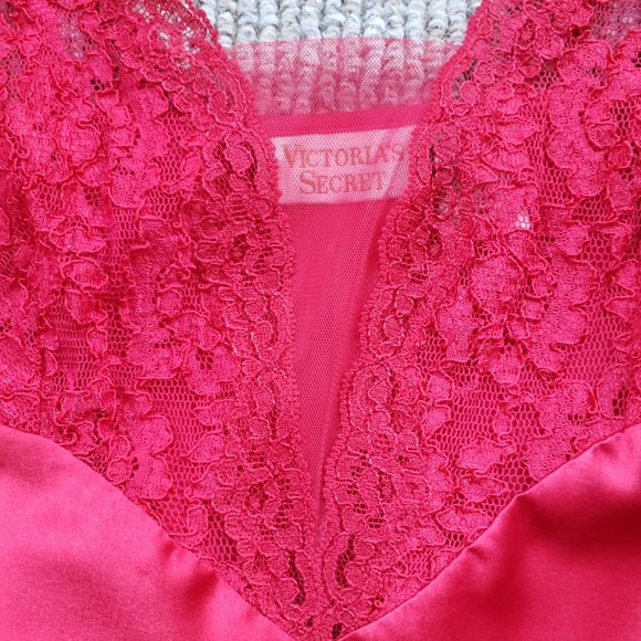 Victoria's Secret Gold Label Satin Nightgown Red Medium - Picture 7 of 12